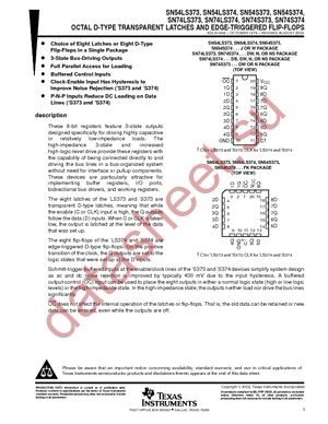 SN74LS374NE4 datasheet  